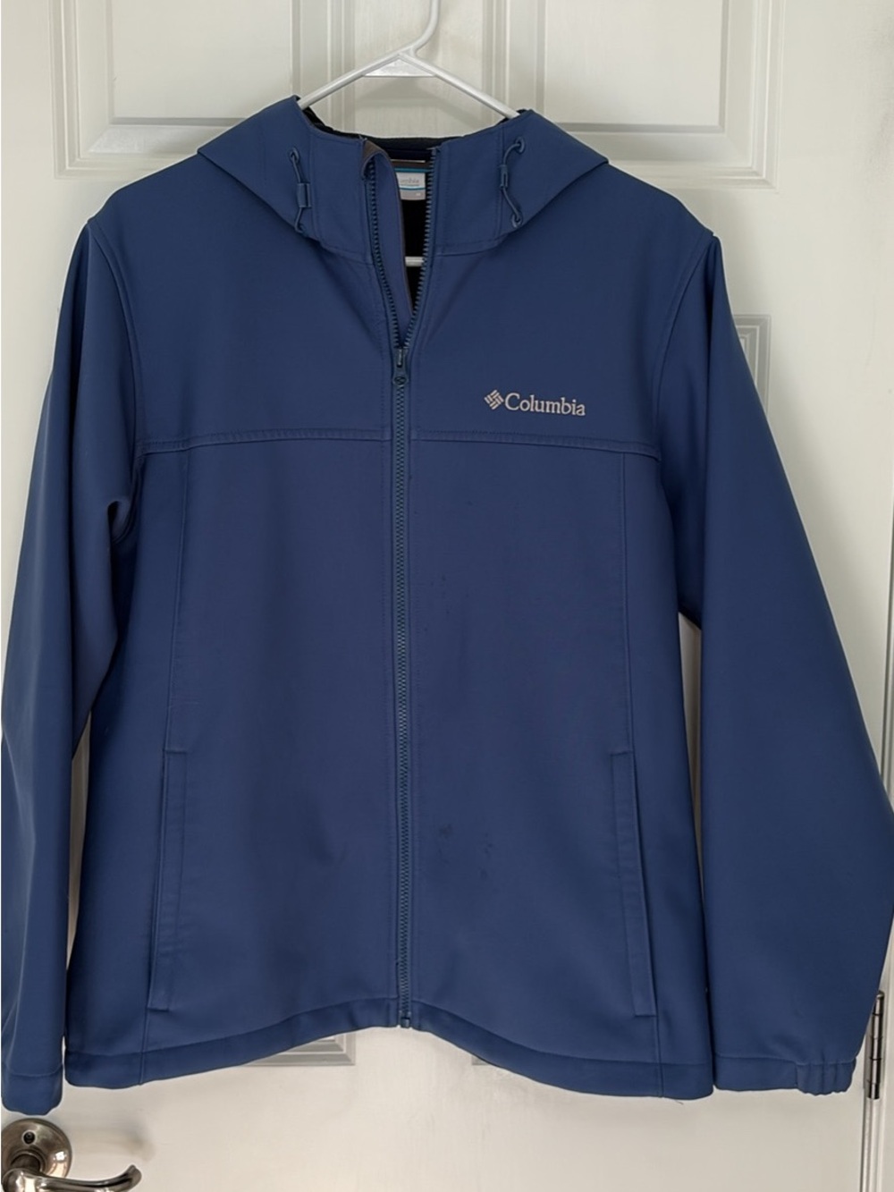 Columbia Men's Navy Blue Hooded Rain Jacket
